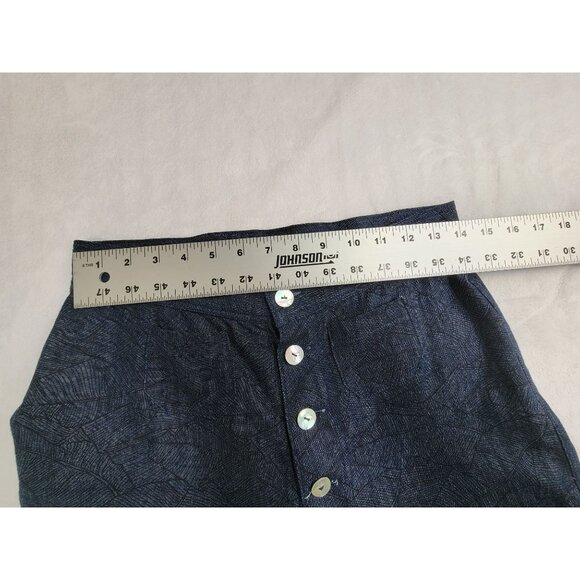 Tancredi & Morgen Womens Patterned Blue Straight Leg Pants Small High Rise Carme - Picture 4 of 8